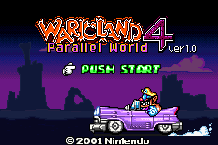 A picture of the title screen of the Wario Land 4: Parallel World rom hack