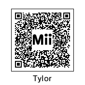 A picture of a Nintendo Mii QR code for use with a Nintendo 3DS