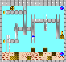 A work-in-progress screenshot of a level in the classic version of Mighty Dive Bomber